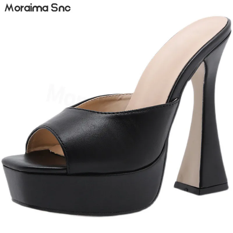 New Square Toe Platform High Heel Slippers Black Wine Glass and Glossy Super High Heel Sandals Fish Mouth Fashion Women's Shoes
New Square Toe Platform High Heel Slippers Black Wine Glass and Glossy Super High Heel Sandals Fish Mouth Fashion Women's Shoes
