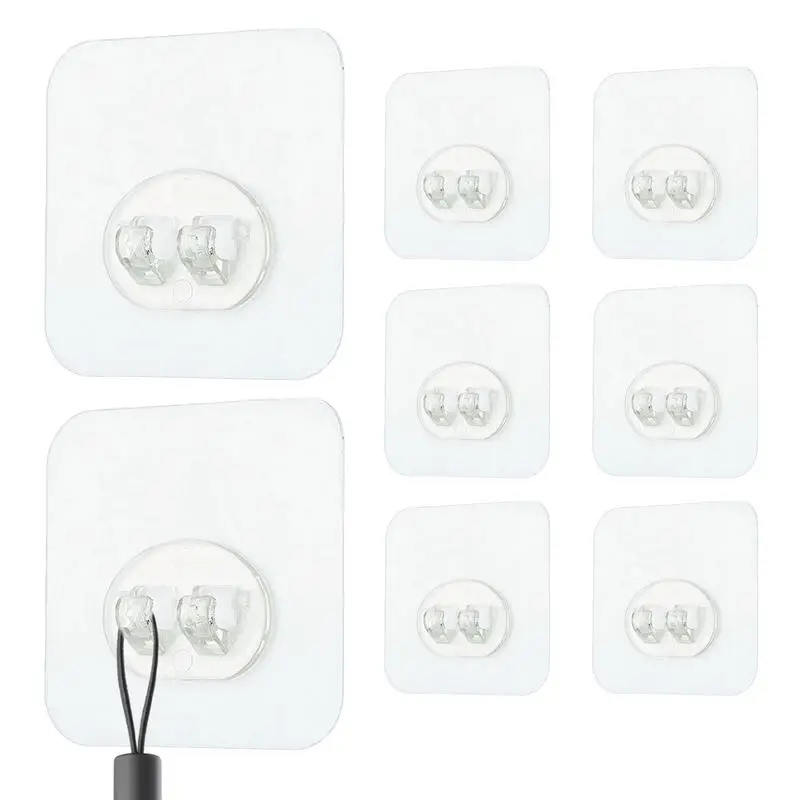 No Damage Wall Hooks Adhesive Hooks Heavy Duty Wall Mount 8 Pieces Key Holder Sticky Transparent Towel Hanger Waterproof For
No Damage Wall Hooks Adhesive Hooks Heavy Duty Wall Mount 8 Pieces Key Holder Sticky Transparent Towel Hanger Waterproof For