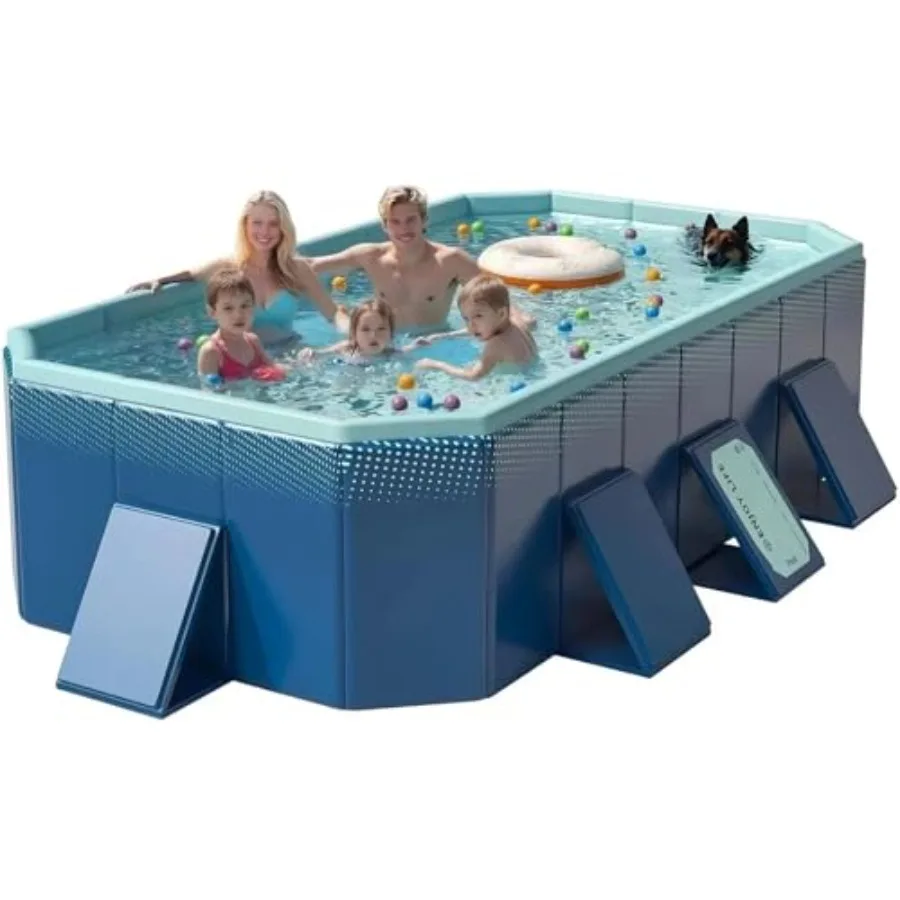 114 Non-Inflatable Foldable Swimming Pool for Outdoor, Backyard, Garden, Camping Durable PVC, Blue, Easy Setup Portable
114 Non-Inflatable Foldable Swimming Pool for Outdoor, Backyard, Garden, Camping Durable PVC, Blue, Easy Setup Portable