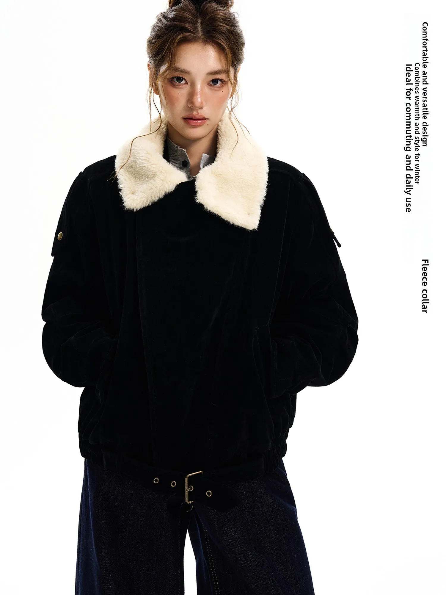 Зимняя новинка Damon Island: Женская куртка из замши с воротником из флиса, хлопковое пальто в американском ретро-стиле, верхняя одежда из хлопка Merald
Зимняя новинка Damon Island: Женская куртка из замши с воротником из флиса, хлопковое пальто в американском ретро-стиле, верхняя одежда из хлопка Merald