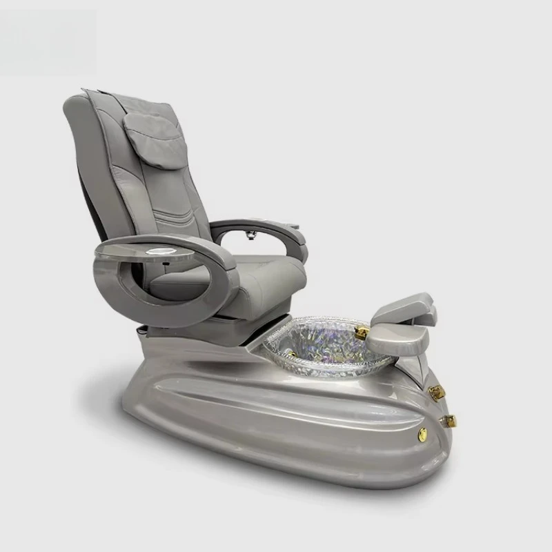 Массажное кресло для ухода за ногами Human Touch, роскошное серебряное кожаное кресло для маникюра и педикюра со светодиодной подсветкой 
Массажное кресло для ухода за ногами Human Touch, роскошное серебряное кожаное кресло для маникюра и педикюра со светодиодной подсветкой