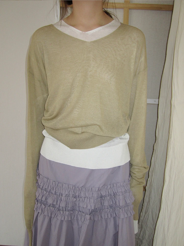 Spring New Gentle Sle Korean Loose Pure Color Knitted Sweater Versatile Comfortable Top for Women Commute Faion
Spring New Gentle Sle Korean Loose Pure Color Knitted Sweater Versatile Comfortable Top for Women Commute Faion