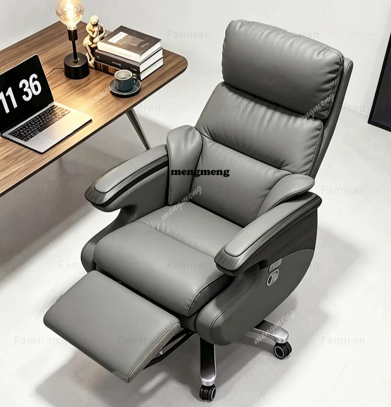 Electric leather office chair reclining rotating lift boss chair ergonomic computer chair
Electric leather office chair reclining rotating lift boss chair ergonomic computer chair