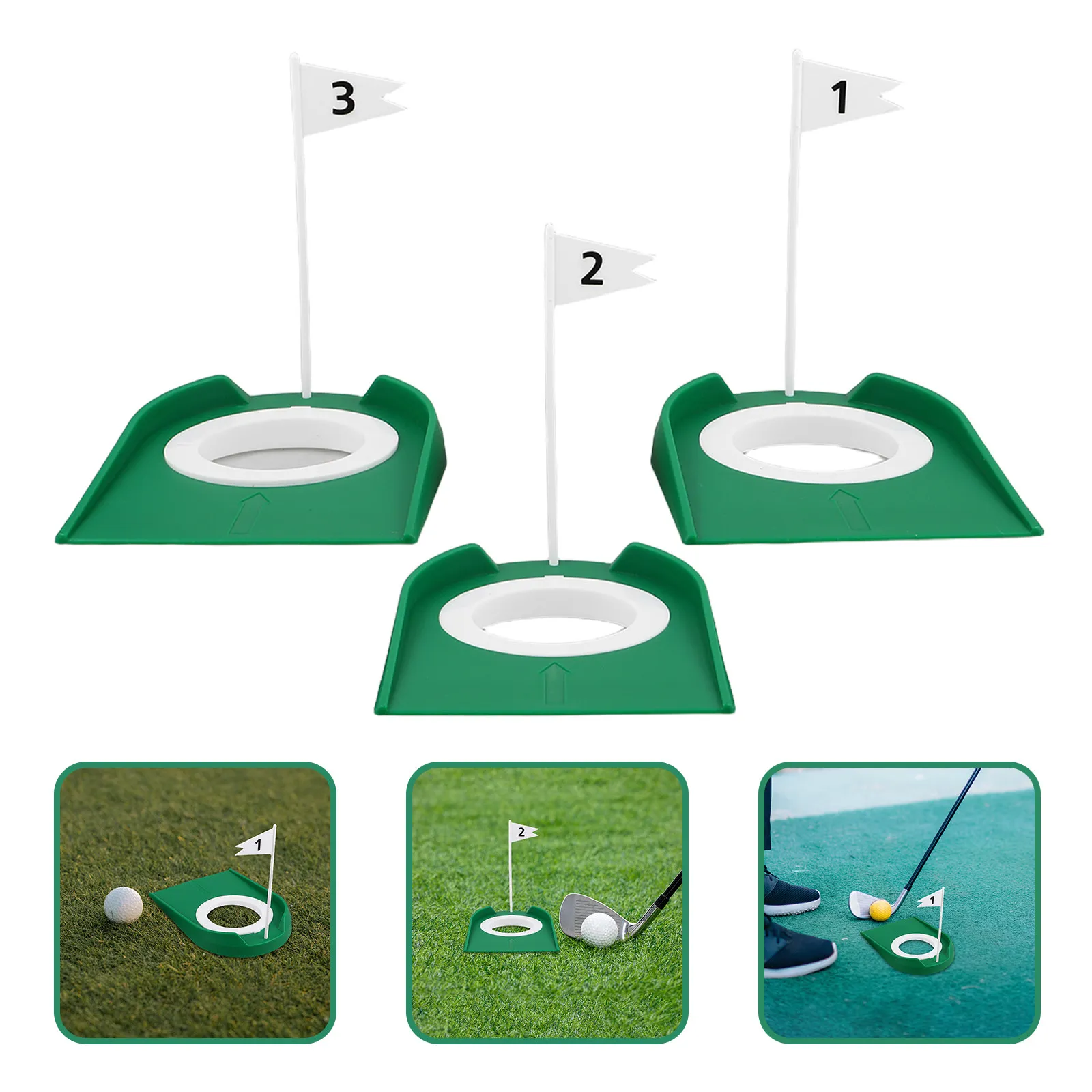 3Pcs Golf Putting Cup Flag Improve Putting Skills Anywhere Durable Construction Ideal for Home Office Golf Accessories
3Pcs Golf Putting Cup Flag Improve Putting Skills Anywhere Durable Construction Ideal for Home Office Golf Accessories