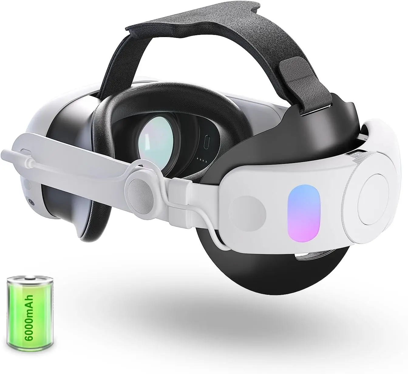 VR Head Strap with 6000mAh Battery Pack for Meta Quest 3 VR Headset, Quest 3 Accessories Adjustable Headstrap
VR Head Strap with 6000mAh Battery Pack for Meta Quest 3 VR Headset, Quest 3 Accessories Adjustable Headstrap