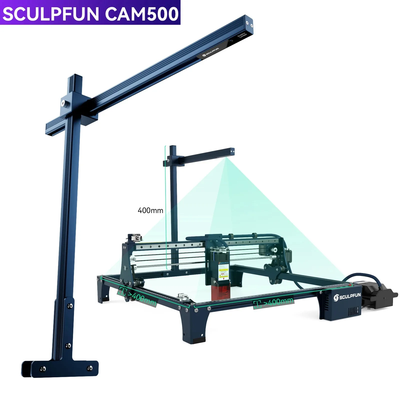 SCULPFUN CAM500 Camera 5MP Pixel 120° Wide-angle Lens 400*400mm Range Webcam for Sculpfun S6/S9/S10/S30 Series Laser Engraver
SCULPFUN CAM500 Camera 5MP Pixel 120° Wide-angle Lens 400*400mm Range Webcam for Sculpfun S6/S9/S10/S30 Series Laser Engraver