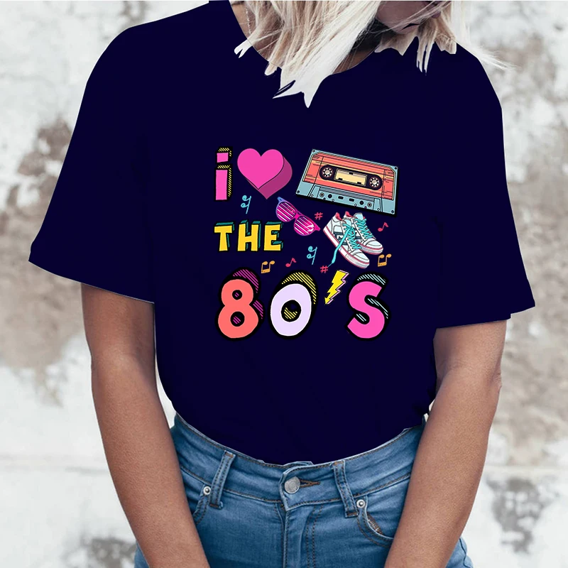 New The 80S Print Tshirt Female Casual Short Sleeve T-Shirt Women Fashion The 80S Graphic Print Tops Tees
New The 80S Print Tshirt Female Casual Short Sleeve T-Shirt Women Fashion The 80S Graphic Print Tops Tees