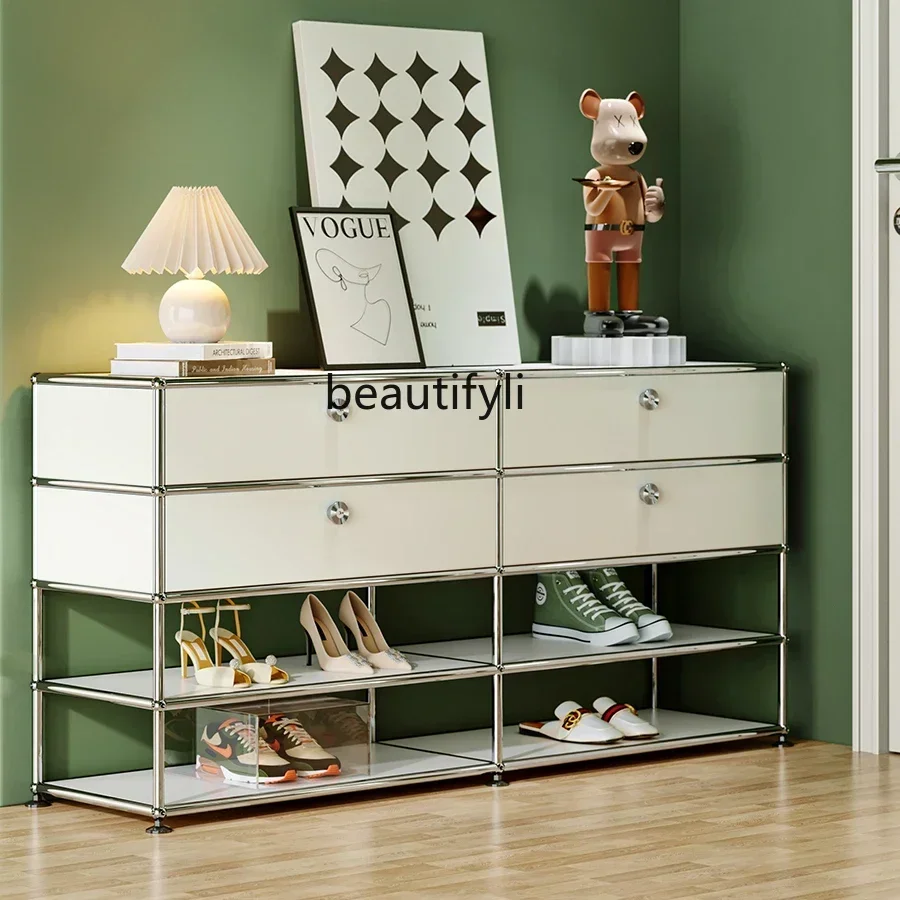 New style Medieval usm module cabinet light luxury high-end living room storage chest cabinet stainless steel shoe cabinetHY
New style Medieval usm module cabinet light luxury high-end living room storage chest cabinet stainless steel shoe cabinetHY