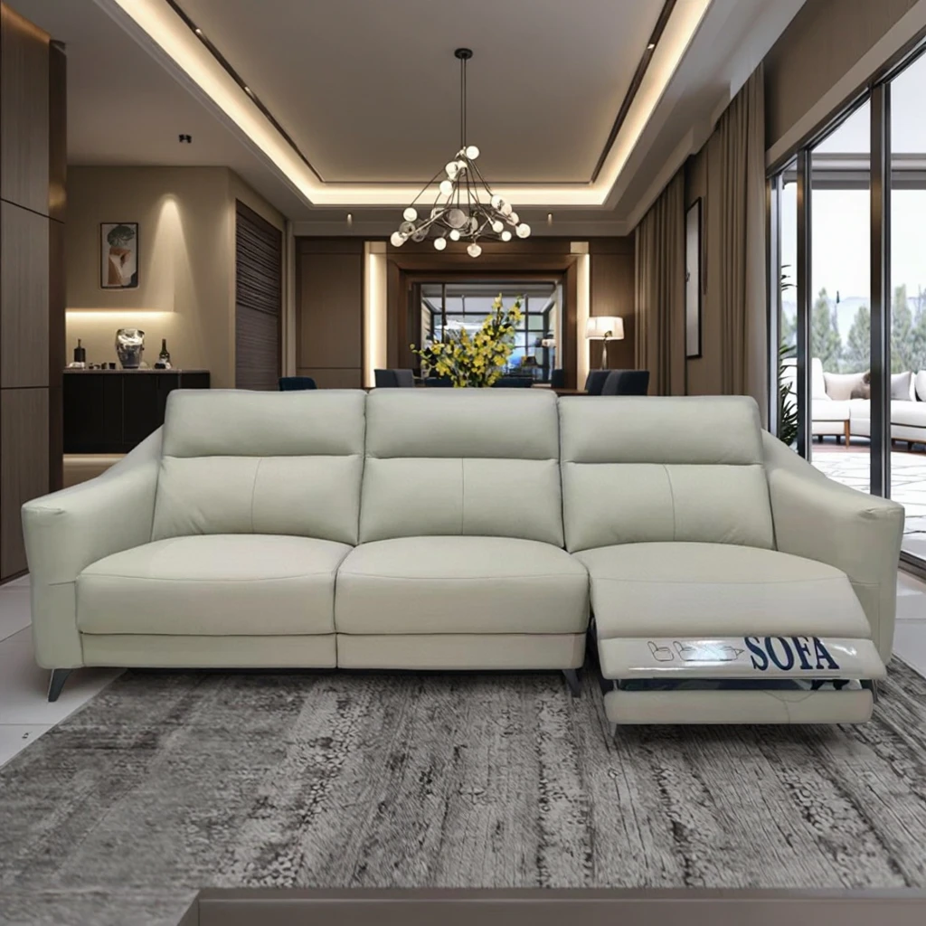 High Quality Large Power Leather Rectangular Recliner Luxury Minimalist Extendable Three Seat Chaise Couch Sofa Furniture
High Quality Large Power Leather Rectangular Recliner Luxury Minimalist Extendable Three Seat Chaise Couch Sofa Furniture
