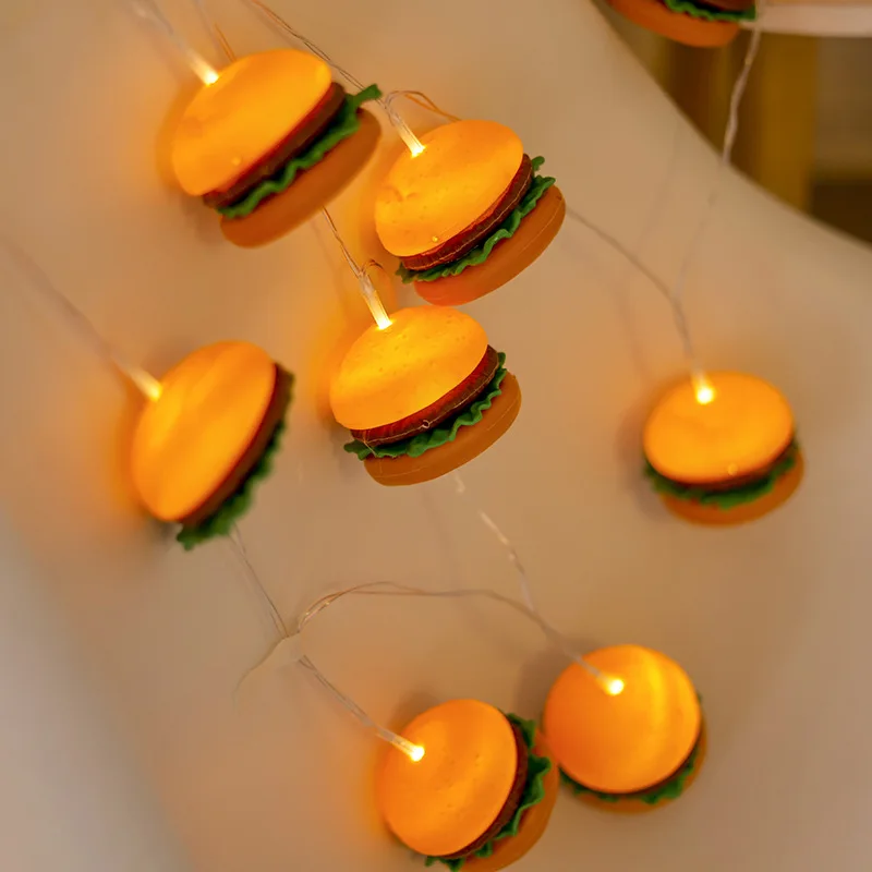 Cartoon Led Burger Light String Modern Ice Cream Fries Colored Lights String Lights Children's Room Birthday Party Decoration
Cartoon Led Burger Light String Modern Ice Cream Fries Colored Lights String Lights Children's Room Birthday Party Decoration