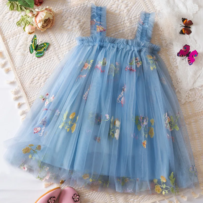 Girls Dress 2026 Spring New Korean Edition Flower Embroidered Mesh Princess Strap Skirt Fashionable and Stylish Wear
Girls Dress 2026 Spring New Korean Edition Flower Embroidered Mesh Princess Strap Skirt Fashionable and Stylish Wear