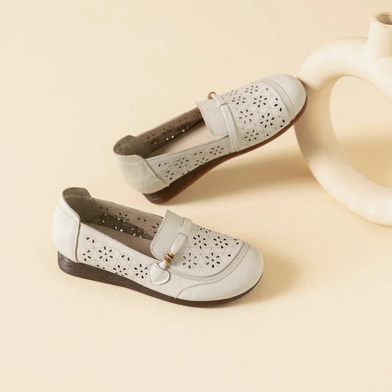 GKTINOO Genuine Leather Sandals 2026 Summer New Breathable Hollow Soft Sole Shallow Comfortable Women's Flat Shoes
GKTINOO Genuine Leather Sandals 2026 Summer New Breathable Hollow Soft Sole Shallow Comfortable Women's Flat Shoes