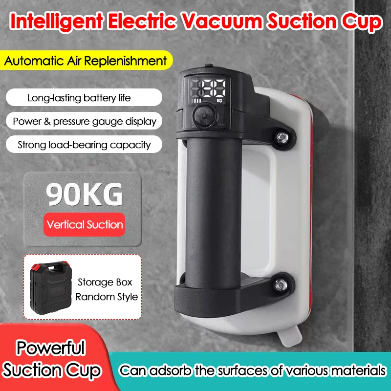 LED Display Electric Vacuum Suction Cup 90KG Load Vacuum Lifter for Granite Tile Glass 2000mAh Battery with Storage Box
LED Display Electric Vacuum Suction Cup 90KG Load Vacuum Lifter for Granite Tile Glass 2000mAh Battery with Storage Box