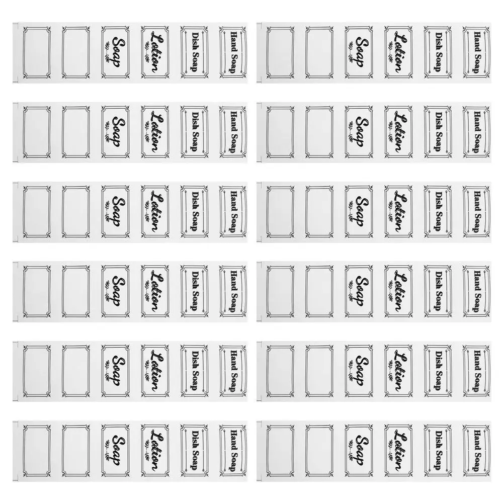 12 Sheets Clear Dispenser Bottle Labels Waterproof for Shampoo Conditioner Pump Containers Removable Bathroom Travel Hotel
12 Sheets Clear Dispenser Bottle Labels Waterproof for Shampoo Conditioner Pump Containers Removable Bathroom Travel Hotel