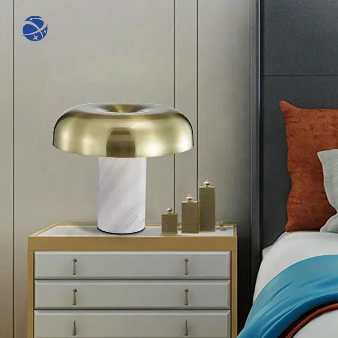 Golden Mushroom Table Lamp Jazz white marble base modern desk lighting JY6130
Golden Mushroom Table Lamp Jazz white marble base modern desk lighting JY6130