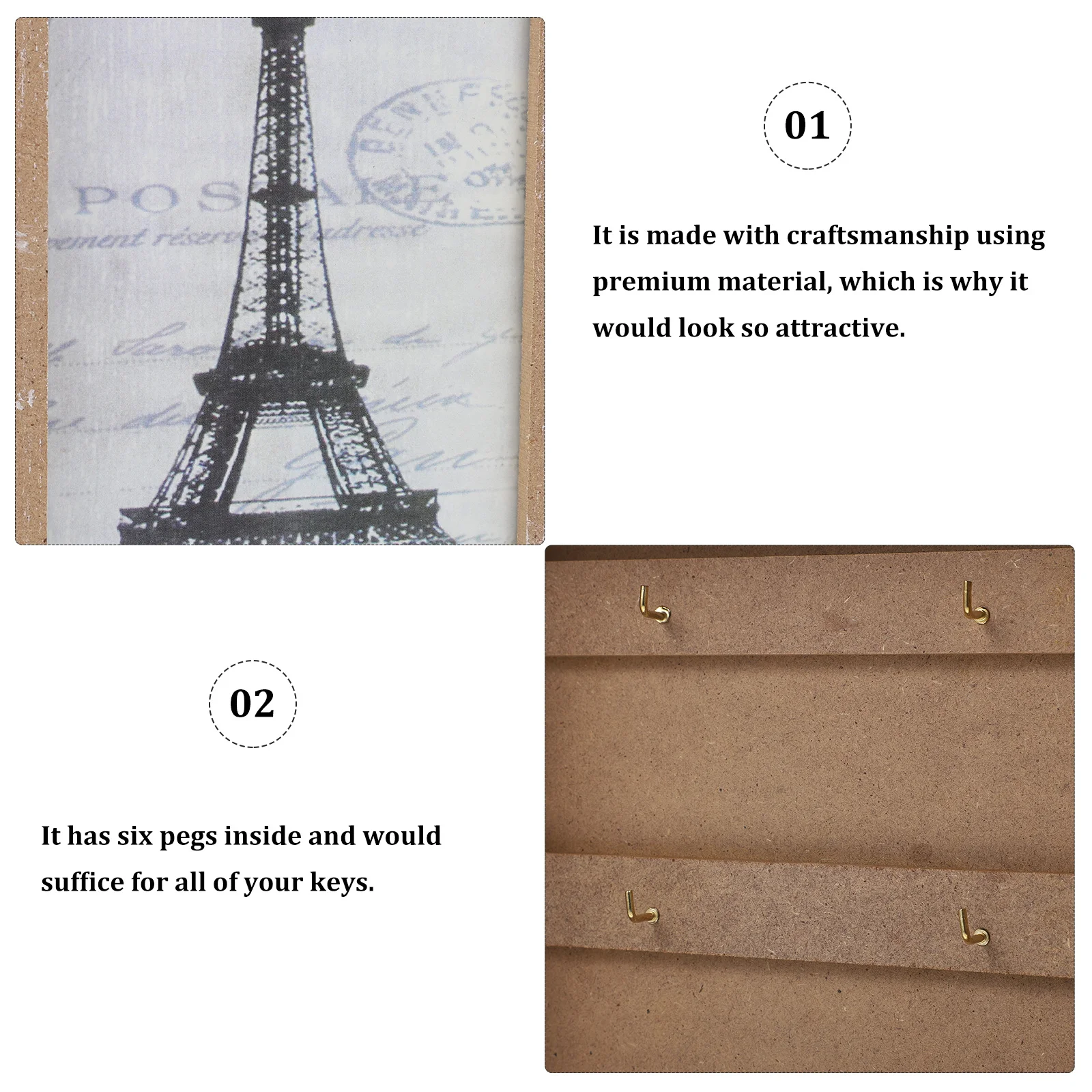 1pc Wooden Key Box Style Home Key Organizer With Photo Frame Holder For Living Room Decor Storage Case
1pc Wooden Key Box Style Home Key Organizer With Photo Frame Holder For Living Room Decor Storage Case