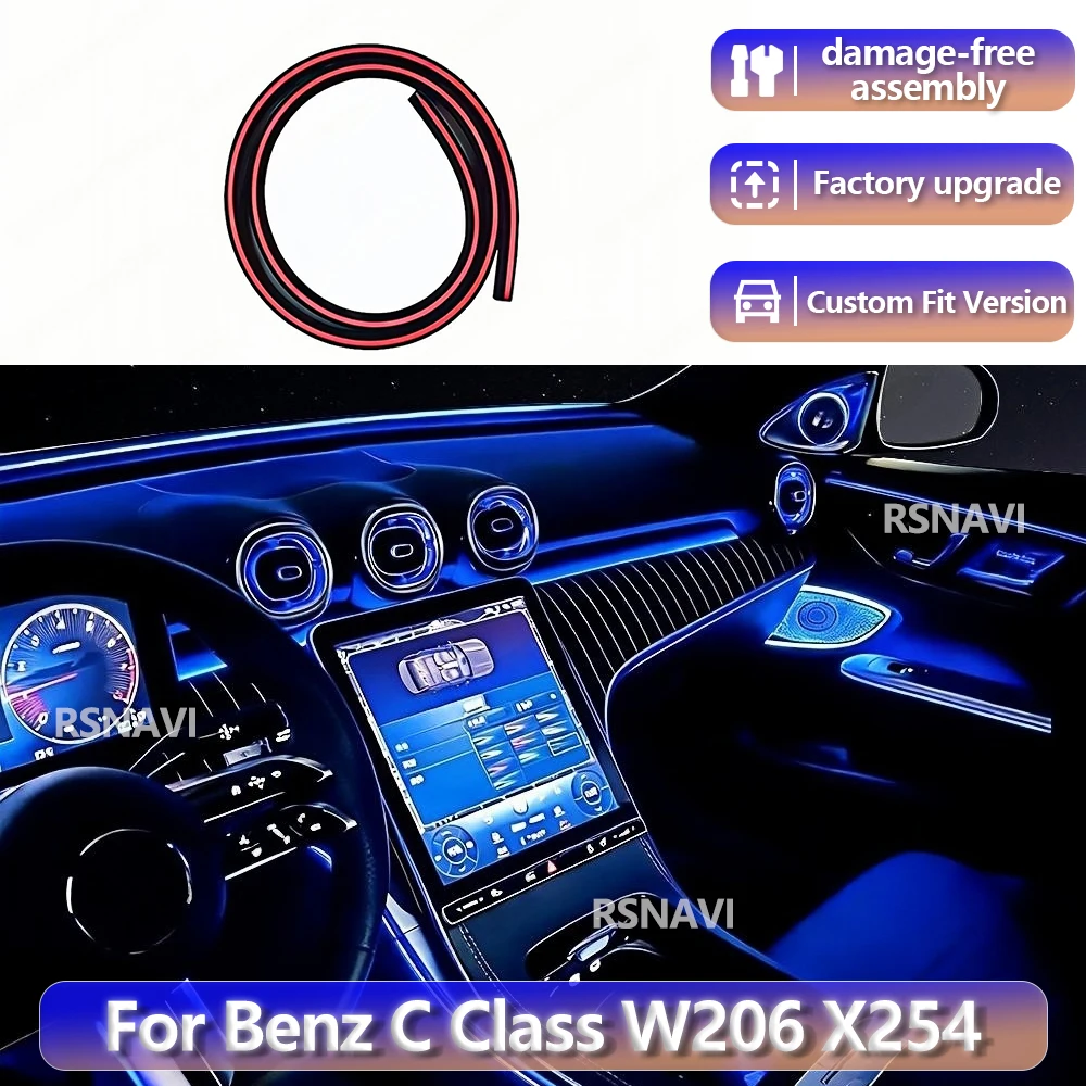 RGB color streamer For Benz W206 X254 C Class 2021 - 2026 64 Color Ambient Light Instrument Panel Multi-Color Light Strip Soft
RGB color streamer For Benz W206 X254 C Class 2021 - 2026 64 Color Ambient Light Instrument Panel Multi-Color Light Strip Soft