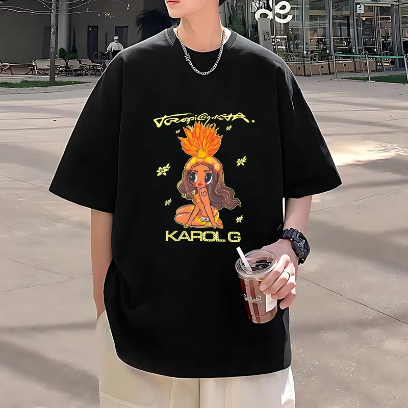 Karol G Tropicoqueta Fashion Hot sale T shirts Men women's classic Cute Kawaii clothing Cotton Short Sleeve Oversized camiseta
Karol G Tropicoqueta Fashion Hot sale T shirts Men women's classic Cute Kawaii clothing Cotton Short Sleeve Oversized camiseta
