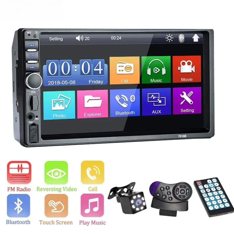 Bileeko Car Radio 2 Din Bluetooth HD 7" Multimedia MP5 Player Touch Screen FM USB Power Aux Input Support Rear View Camera
Bileeko Car Radio 2 Din Bluetooth HD 7" Multimedia MP5 Player Touch Screen FM USB Power Aux Input Support Rear View Camera