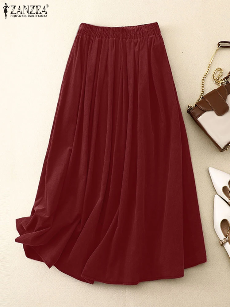 ZANZEA Women Corduroy Skirts Autumn Sundress Casual Loose Maxi Long Skirts Robe Elastic Waist A-line Faldas Saia Jupes Oversize
ZANZEA Women Corduroy Skirts Autumn Sundress Casual Loose Maxi Long Skirts Robe Elastic Waist A-line Faldas Saia Jupes Oversize