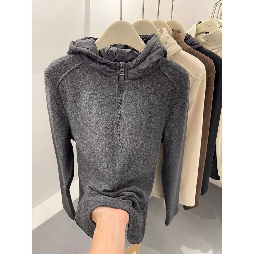Korean Style Hooded Half Zipper Dervo Base Shirt Women's Winter New Casual Heating Sweatshirt Top Polyester Fabric Long Sleeve
Korean Style Hooded Half Zipper Dervo Base Shirt Women's Winter New Casual Heating Sweatshirt Top Polyester Fabric Long Sleeve