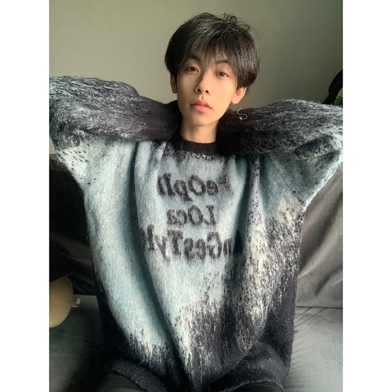 Мужской вязаный свитер Blue Camere: зимний, в американском ретро-стиле, с надписью, круглый вырез, шерстяной трикотаж, мягкий, уютный, повседневный, свободный крой
Мужской вязаный свитер Blue Camere: зимний, в американском ретро-стиле, с надписью, круглый вырез, шерстяной трикотаж, мягкий, уютный, повседневный, свободный крой