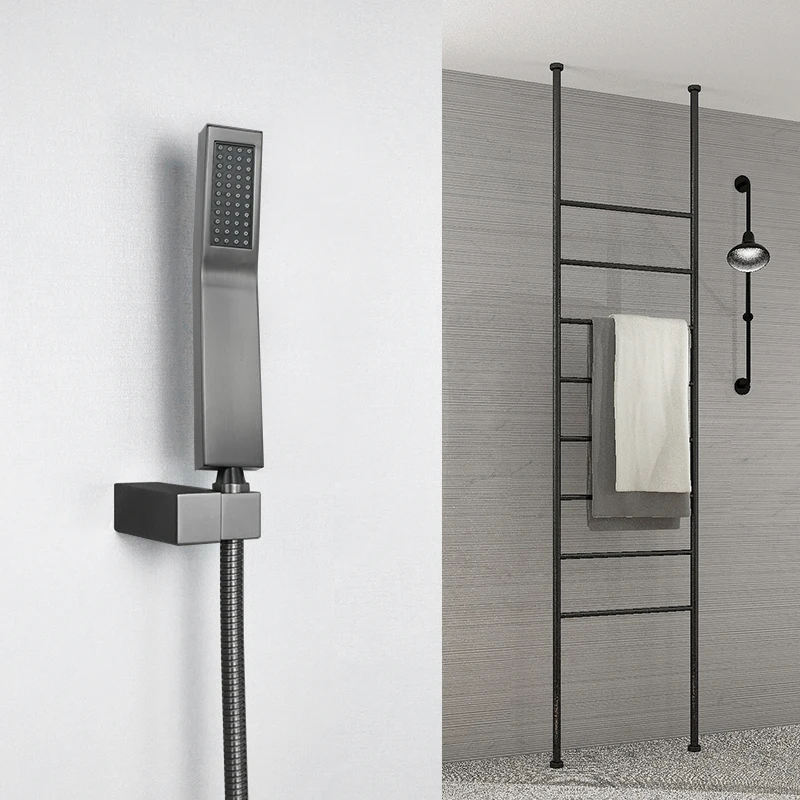 Grey Handheld Brass or Stainless Steel Shower Bathroom Faucet Accessories Adjustable Round and Square Handheld Shower Holder
Grey Handheld Brass or Stainless Steel Shower Bathroom Faucet Accessories Adjustable Round and Square Handheld Shower Holder
