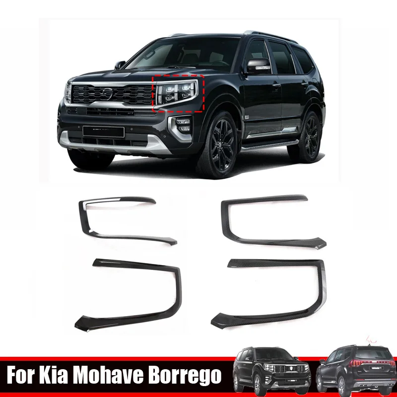 For KIA Mohave Borrego 2020 2021 2022 ABS black Front Head Light Lamp Eyebrows Trims Headlight Covers Lamp Hood cover
For KIA Mohave Borrego 2020 2021 2022 ABS black Front Head Light Lamp Eyebrows Trims Headlight Covers Lamp Hood cover