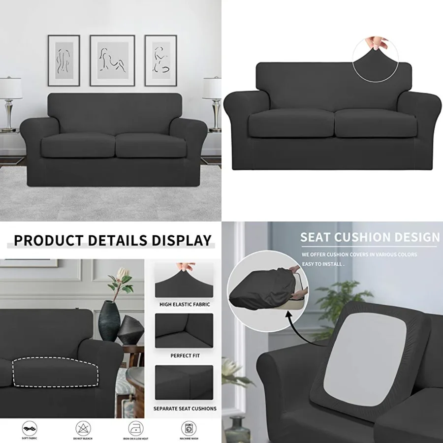 3 Pieces Stretch Soft Couch Cover for Dogs - Washable Sofa Slipcover for 2 Separate Cushion Couch - Elastic Furniture Protector
3 Pieces Stretch Soft Couch Cover for Dogs - Washable Sofa Slipcover for 2 Separate Cushion Couch - Elastic Furniture Protector