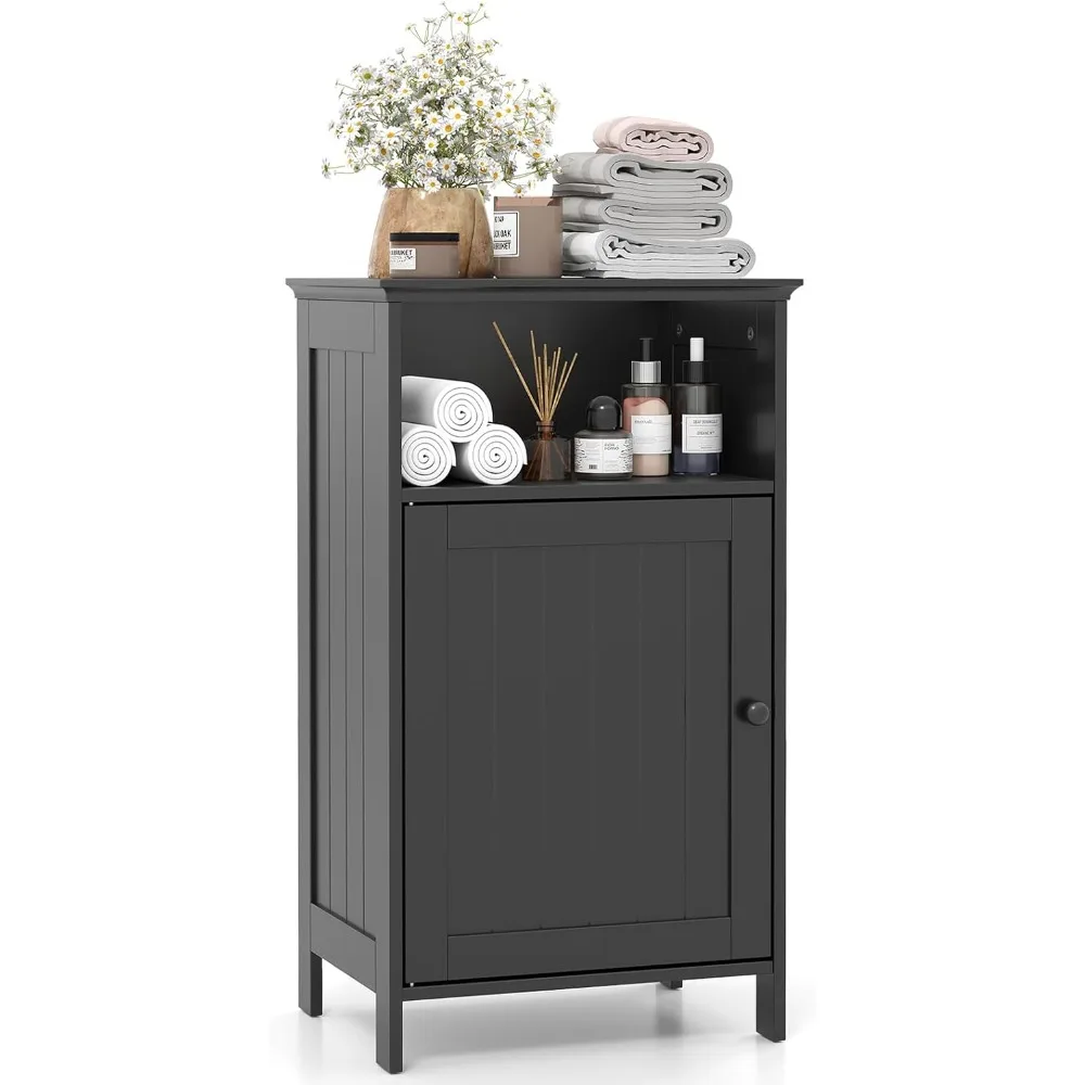 Bathroom Storage Cabinet, Freestanding Wooden Single Door Side Floor Organizer with Adjustable Shelf, Small Bathroom Cabinet fo
Bathroom Storage Cabinet, Freestanding Wooden Single Door Side Floor Organizer with Adjustable Shelf, Small Bathroom Cabinet fo