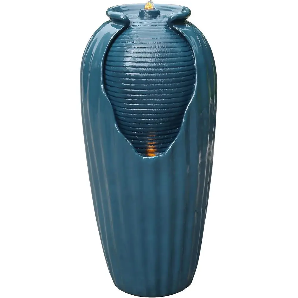 32-inch Modern Glazed Contoured Vase Fountain with LED Lights for Serene Garden and Outdoor Spaces
32-inch Modern Glazed Contoured Vase Fountain with LED Lights for Serene Garden and Outdoor Spaces