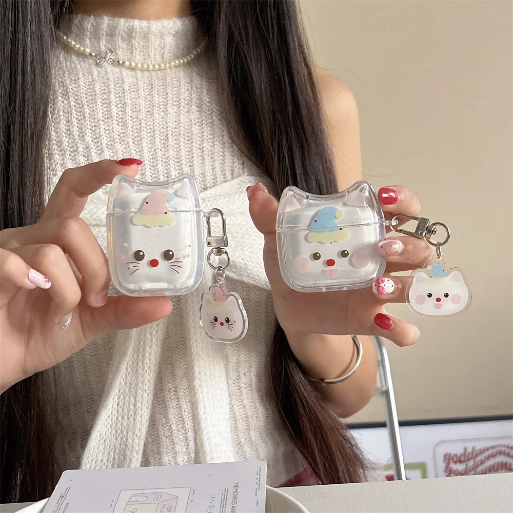 Korean cute cat earphone case for airpods 4 3 2 1 Apple Pro 2 Kawaii earphone charging cover with kitten chain cover for pro 2
Korean cute cat earphone case for airpods 4 3 2 1 Apple Pro 2 Kawaii earphone charging cover with kitten chain cover for pro 2