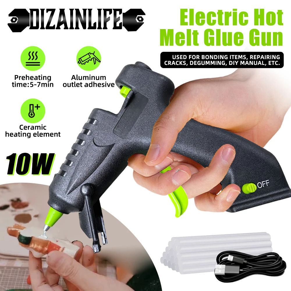 Hot Melt Glue Gun DIY Household Industrial Glue Gun with 20pcs 7mm Glue Stick Electrothermal Heat Temperature Thermo Repair Tool
Hot Melt Glue Gun DIY Household Industrial Glue Gun with 20pcs 7mm Glue Stick Electrothermal Heat Temperature Thermo Repair Tool