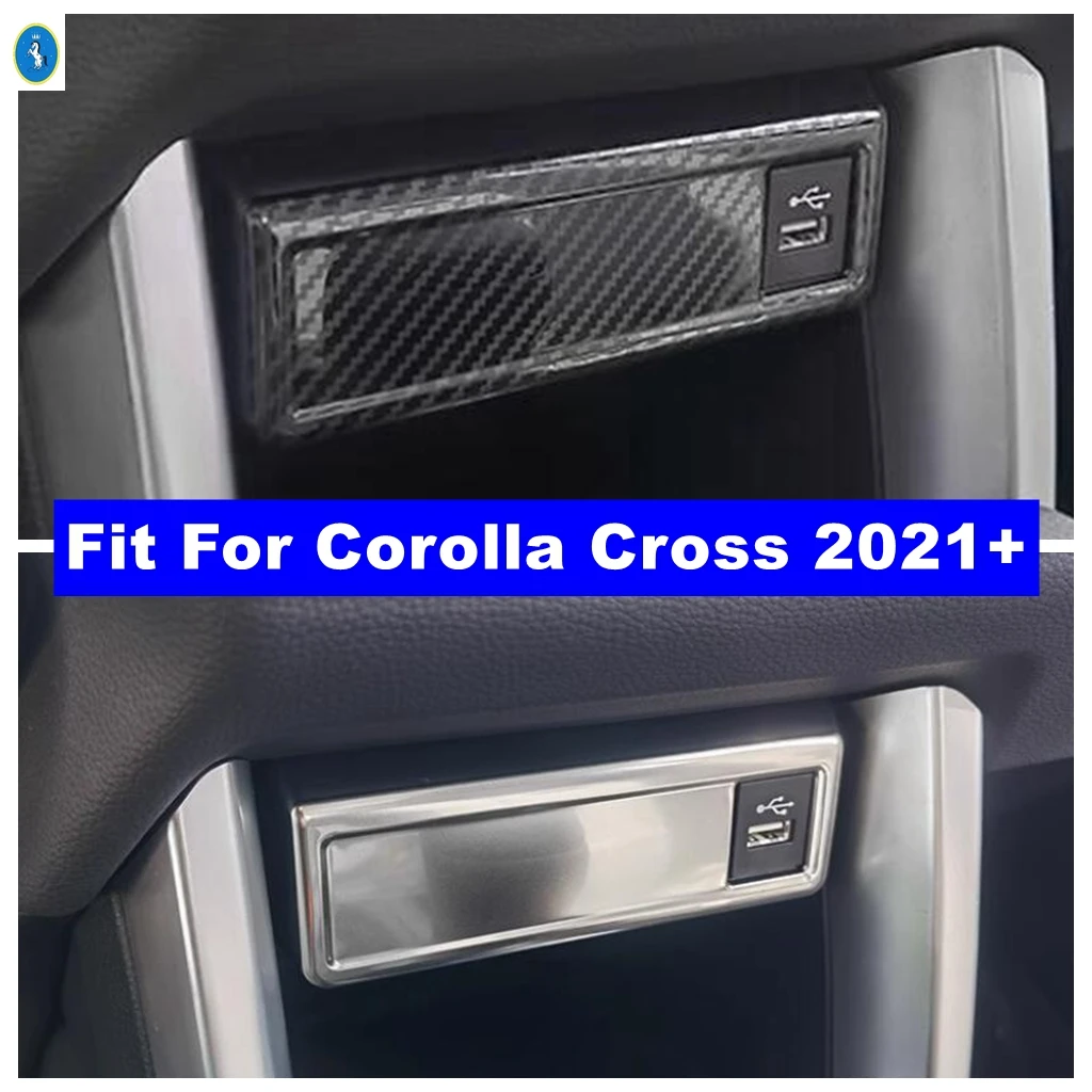 Stainless Steel Car Central Control USB Decor Frame Cover Trim For Corolla Cross 2021 - 2024 Carbon Fiber / Silver Accessories
Stainless Steel Car Central Control USB Decor Frame Cover Trim For Corolla Cross 2021 - 2024 Carbon Fiber / Silver Accessories