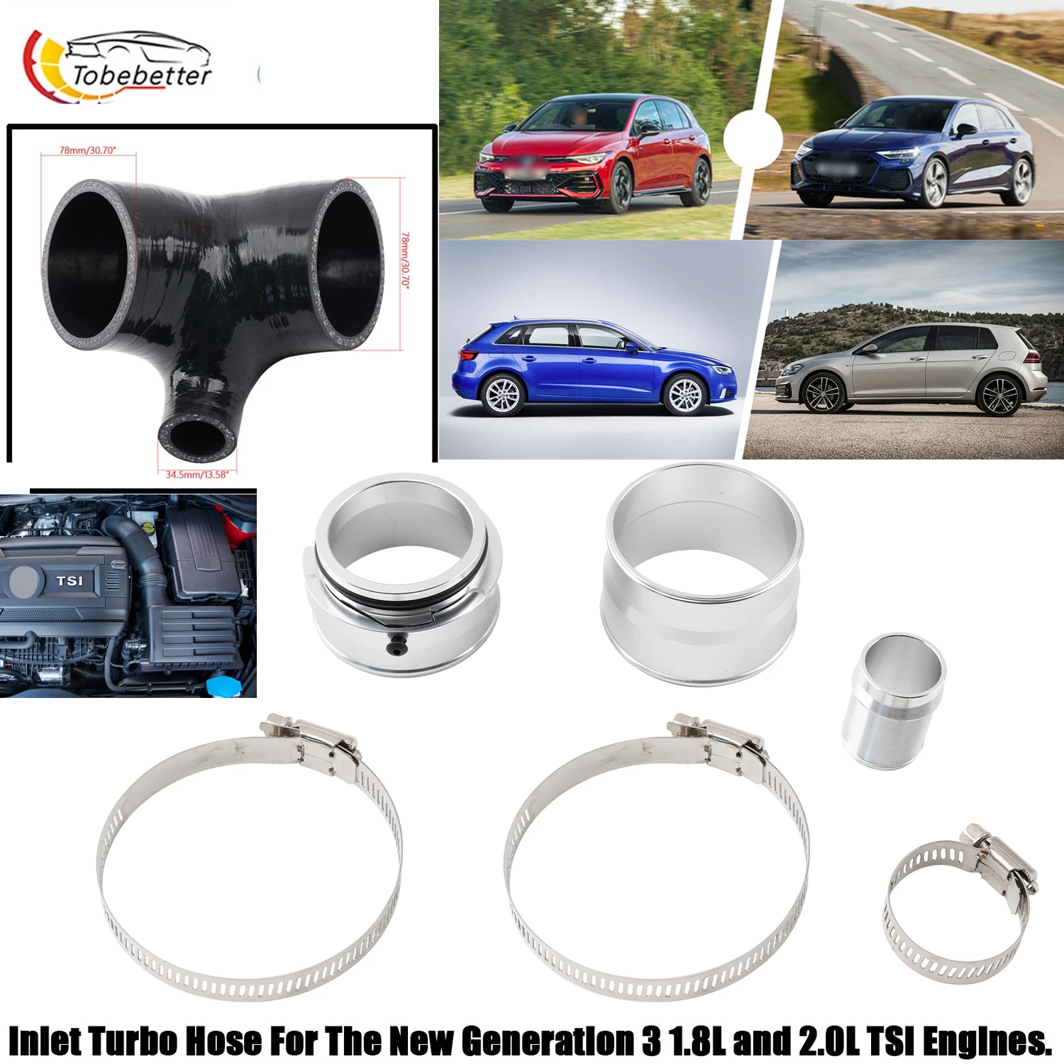 UPGRADED Turbo Inlet Hose Pipe HOSE For 1.8 2.0L TSI MQB EA888 Gen 3 VW GOLF R GTI MK7 Audi A3
UPGRADED Turbo Inlet Hose Pipe HOSE For 1.8 2.0L TSI MQB EA888 Gen 3 VW GOLF R GTI MK7 Audi A3