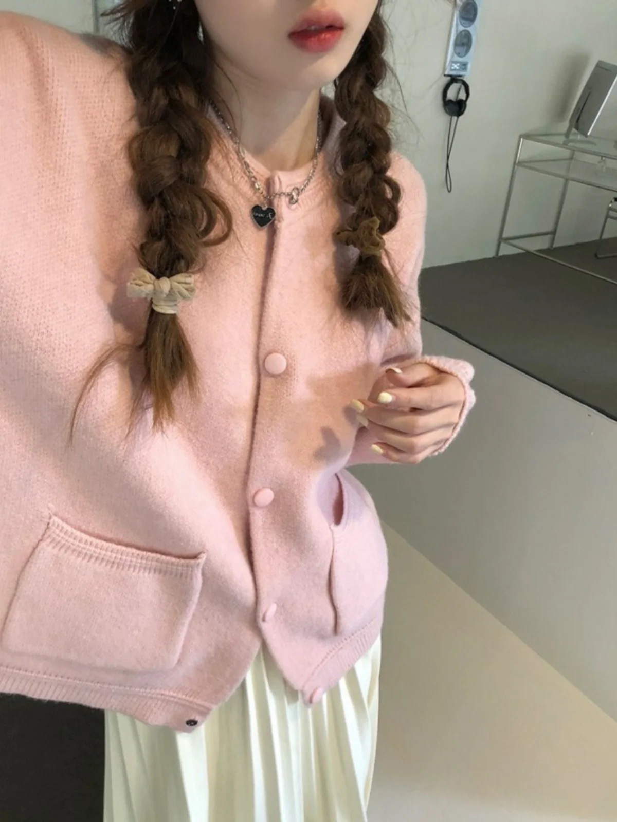 Sweet Pink Knitted Sweater Jaet Women's Loose Spring Autumn Thiened Cardigan Top Outerwear Gentle Academy Sle
Sweet Pink Knitted Sweater Jaet Women's Loose Spring Autumn Thiened Cardigan Top Outerwear Gentle Academy Sle