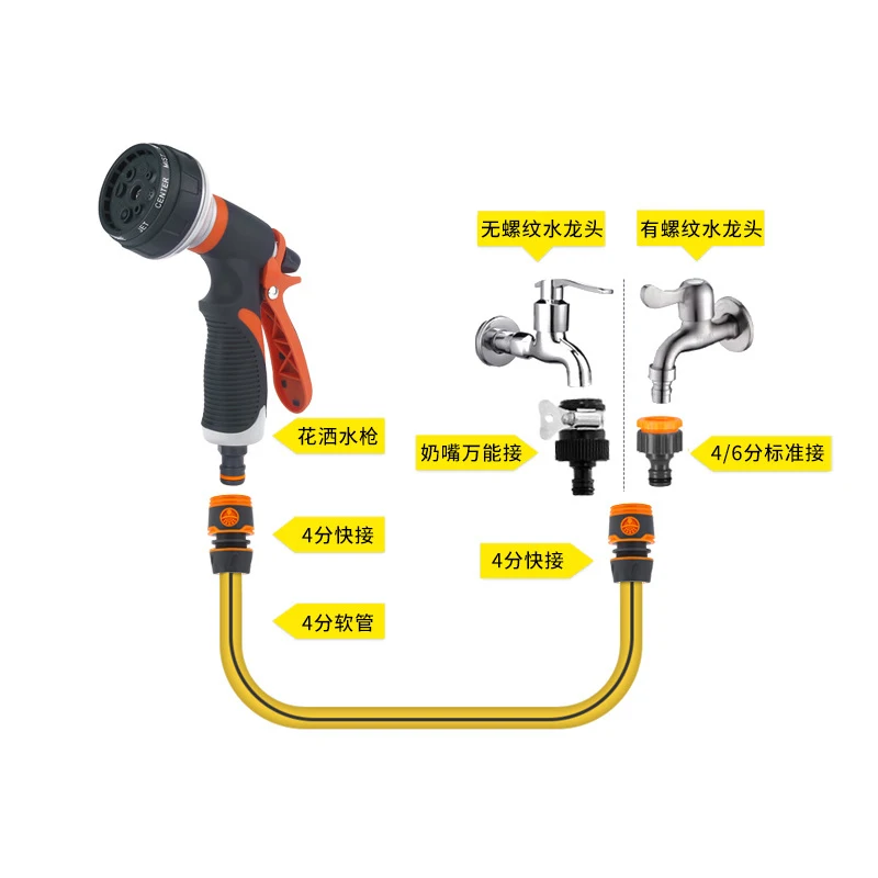 8 Functions High Pressure Water Gun for Car Washing Garden Watering Home Cleaning Multifunctional Adjustable Spray Nozzle Tool
8 Functions High Pressure Water Gun for Car Washing Garden Watering Home Cleaning Multifunctional Adjustable Spray Nozzle Tool