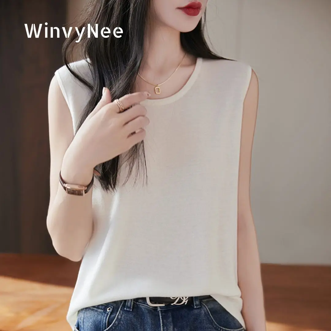 WinvyNee Women's Wide Crew Neck Worsted Wool Tank Top Spring Autumn Basic Lightweight Classic Trendy Skin-Friendly Wear C1757024
WinvyNee Women's Wide Crew Neck Worsted Wool Tank Top Spring Autumn Basic Lightweight Classic Trendy Skin-Friendly Wear C1757024