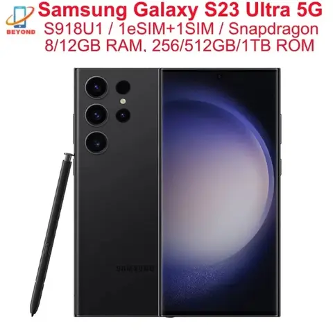 C Samsung S23 Ultra 5G S918U1 Originale 6.8 "AMOLED ROM 256GB/512GB/1TB Snapdragon NFC Sbloccato Versione USA Telefono cellulare S23U