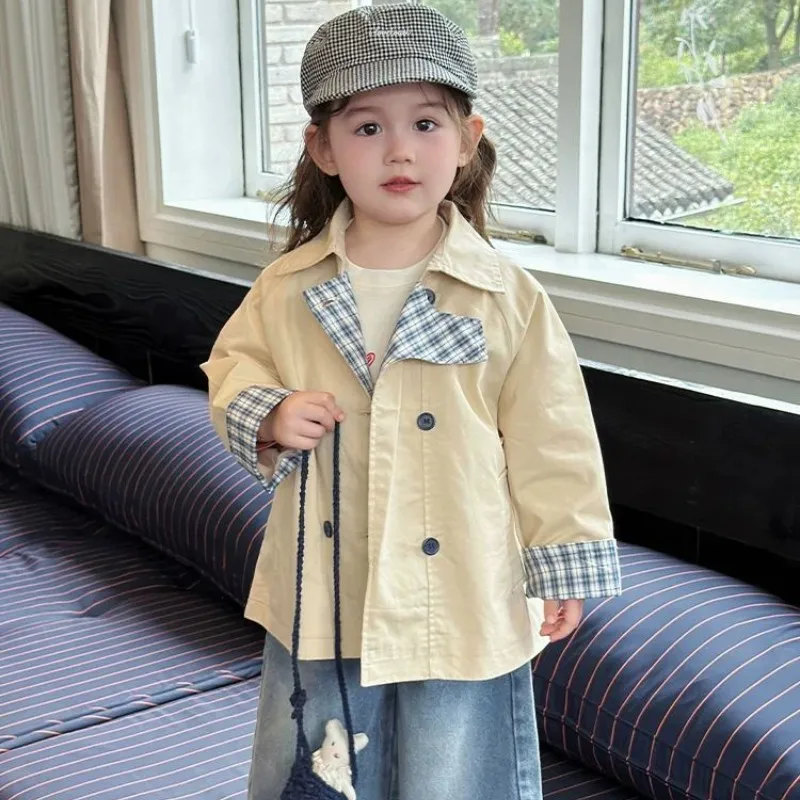 Fashion Girls Double Breasted Trench Coat Spring Autumn Kids Loose Mid-length Casual Jacket 0 2 4 6 7Y
Fashion Girls Double Breasted Trench Coat Spring Autumn Kids Loose Mid-length Casual Jacket 0 2 4 6 7Y