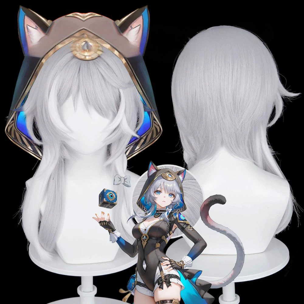Game Honkai:Star Rail Cipher Cosplay Wig Cifera Silver White Long Hair Heat Resistant Synthetic Wigs Halloween Prop
Game Honkai:Star Rail Cipher Cosplay Wig Cifera Silver White Long Hair Heat Resistant Synthetic Wigs Halloween Prop
