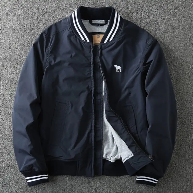 Men's Windproof Flight Jacket Casual Baseball Style Stand Collar Cotton Lined Outerwear Versatile Sportswear for Business
Men's Windproof Flight Jacket Casual Baseball Style Stand Collar Cotton Lined Outerwear Versatile Sportswear for Business