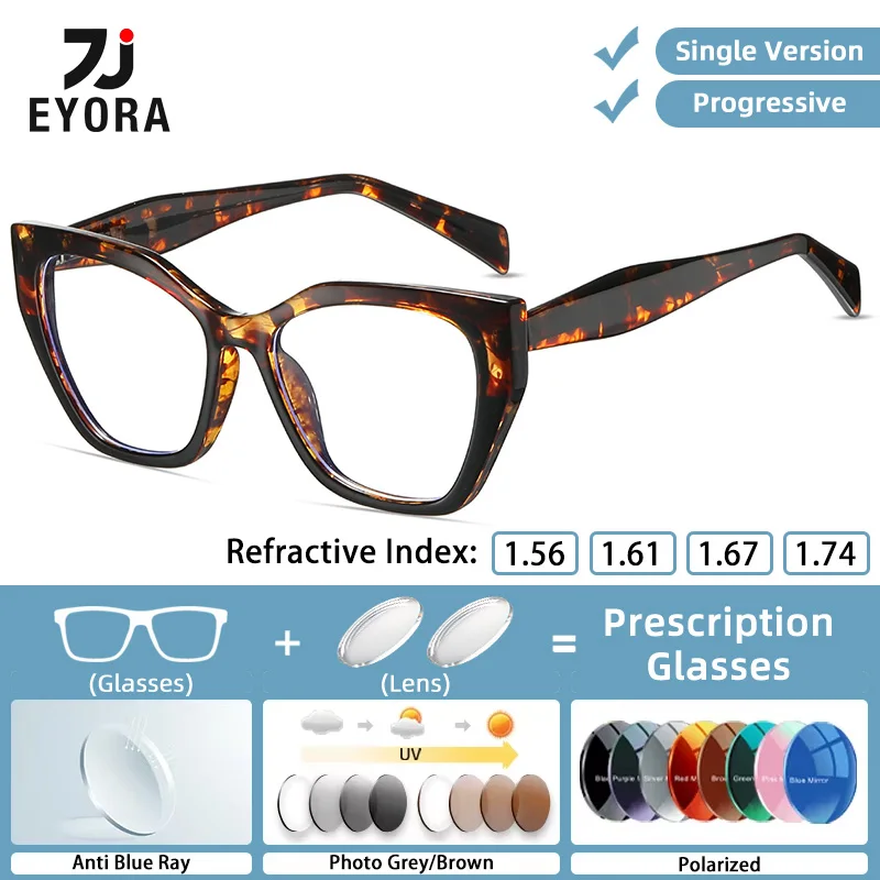 EYORA Two-Tone Acetate Butterfly-framed Reading Glasses Myopia Eyewear Hyperopia Anti Blue Ray Progressive Photochromic Eyewear 
EYORA Two-Tone Acetate Butterfly-framed Reading Glasses Myopia Eyewear Hyperopia Anti Blue Ray Progressive Photochromic Eyewear