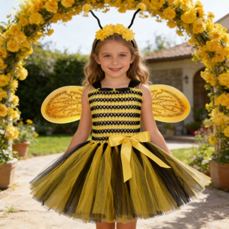 Cute Bee Mesh Tulle Skirt for Kids, Soft Tulle Princess Dress, Ideal for Stage Performances and Daily Wear, Halloween Costume
Cute Bee Mesh Tulle Skirt for Kids, Soft Tulle Princess Dress, Ideal for Stage Performances and Daily Wear, Halloween Costume
