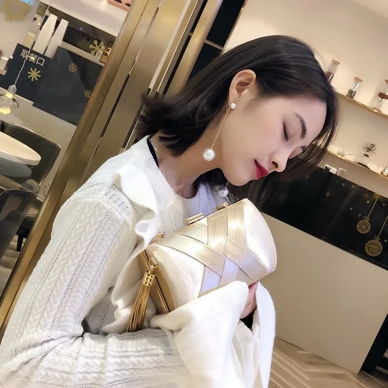 Silky Satin Tassel Banquet Bag, Women Elegant Chain Evening Clutch, Cheongsam Fashion Handbag
Silky Satin Tassel Banquet Bag, Women Elegant Chain Evening Clutch, Cheongsam Fashion Handbag