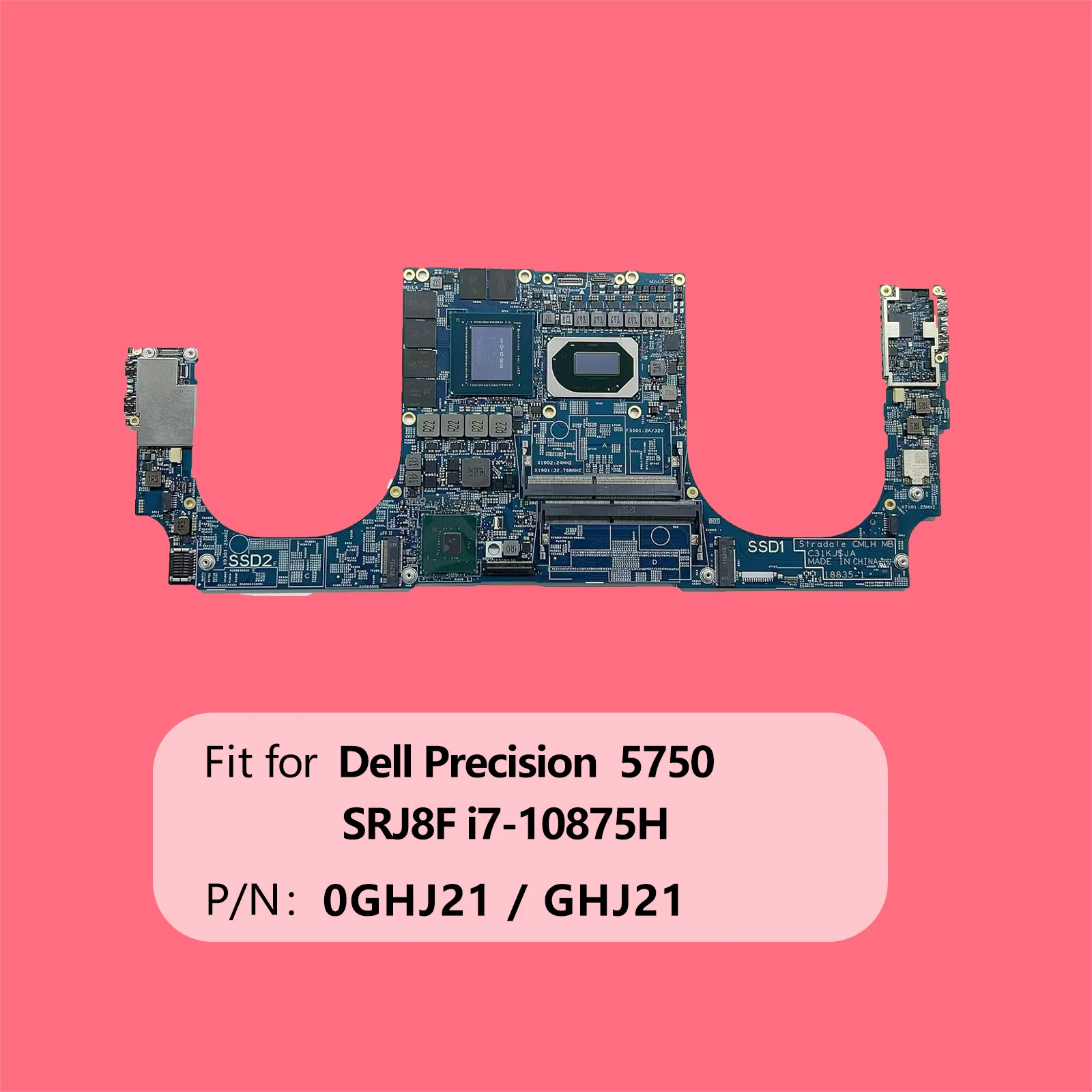 0GHJ21 For DELL Precision 5750 Laptop motherboard 18835-1 with CPU i7-10875H GPU: RTX3000 (N19E-Q1-KD-A1)
0GHJ21 For DELL Precision 5750 Laptop motherboard 18835-1 with CPU i7-10875H GPU: RTX3000 (N19E-Q1-KD-A1)