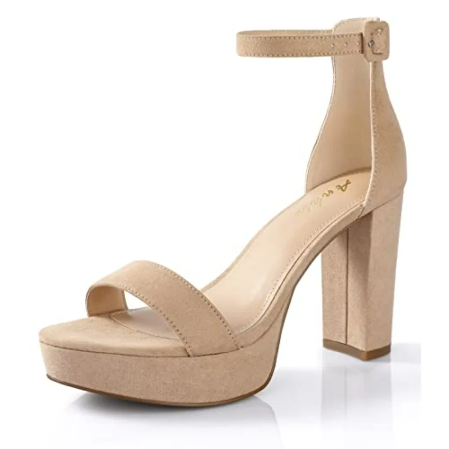 Ankis Chunky Platform Heels - 4 Inch Block Heeled Sandals for Women - Comfortable Open Toe Strappy Heels - Black, Nude, White,
Ankis Chunky Platform Heels - 4 Inch Block Heeled Sandals for Women - Comfortable Open Toe Strappy Heels - Black, Nude, White,