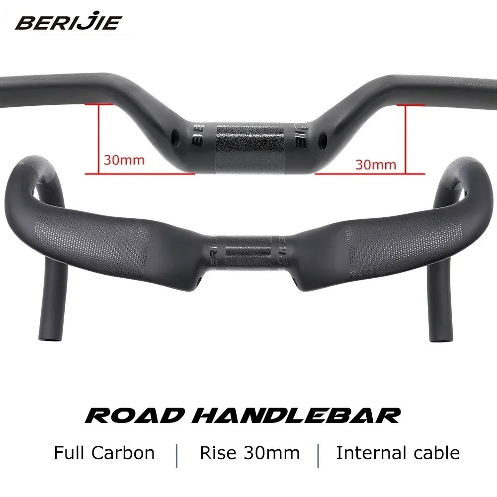 T1000 Full Carbon Integrated Gravel Handlebar Internal Cable Routing 30mm Rise 400mm 420mm 440mm Width Black Matte
T1000 Full Carbon Integrated Gravel Handlebar Internal Cable Routing 30mm Rise 400mm 420mm 440mm Width Black Matte