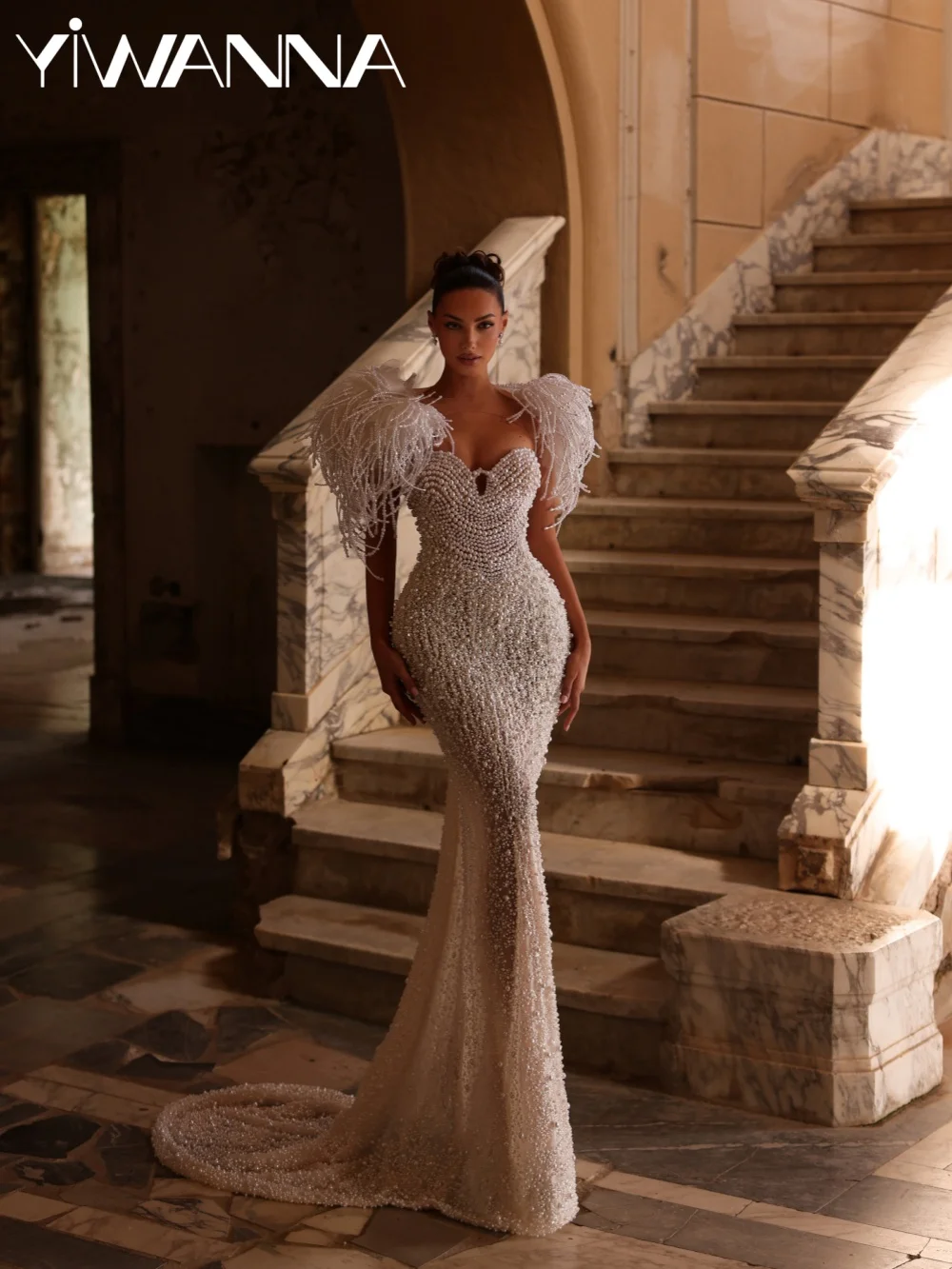 White Luxury Pearls Wedding Dress With Tassel Romantic Sweetheart Neck Bridal Gown Customized Mermaid Dresses For Bride
White Luxury Pearls Wedding Dress With Tassel Romantic Sweetheart Neck Bridal Gown Customized Mermaid Dresses For Bride