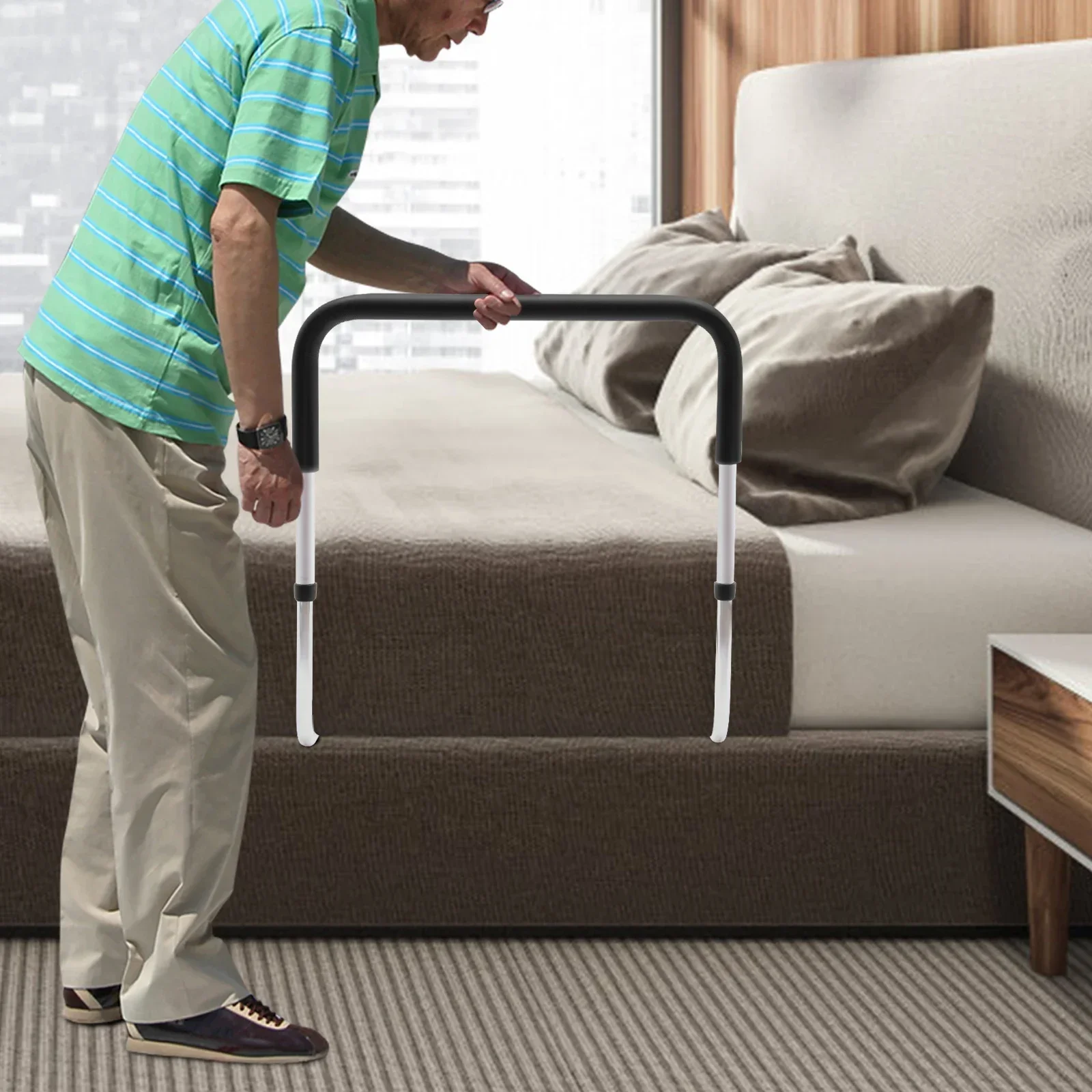 Прикроватный поручень, поручни для кровати, защитный поручень для кровати, регулируемый по высоте, прикроватный поручень, упор для инвалидов и пожилых людей
Прикроватный поручень, поручни для кровати, защитный поручень для кровати, регулируемый по высоте, прикроватный поручень, упор для инвалидов и пожилых людей